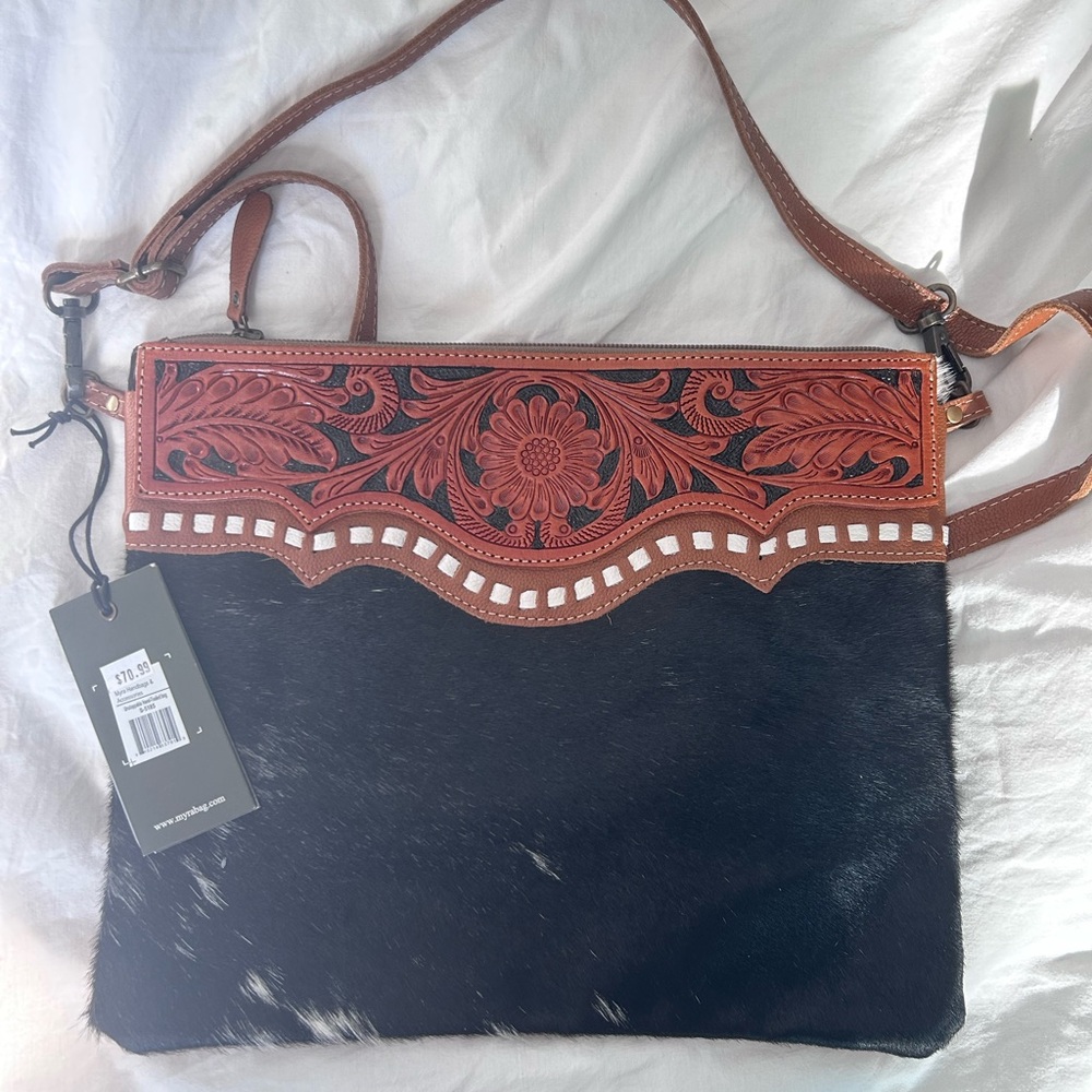 Myra Unstoppable Hand Tooled Bag